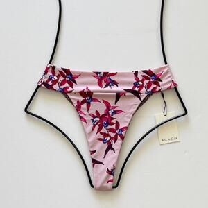 Acacia Swimwear Mateo Bikini Bottom - Mokoli'i Floral - Medium - NWT
